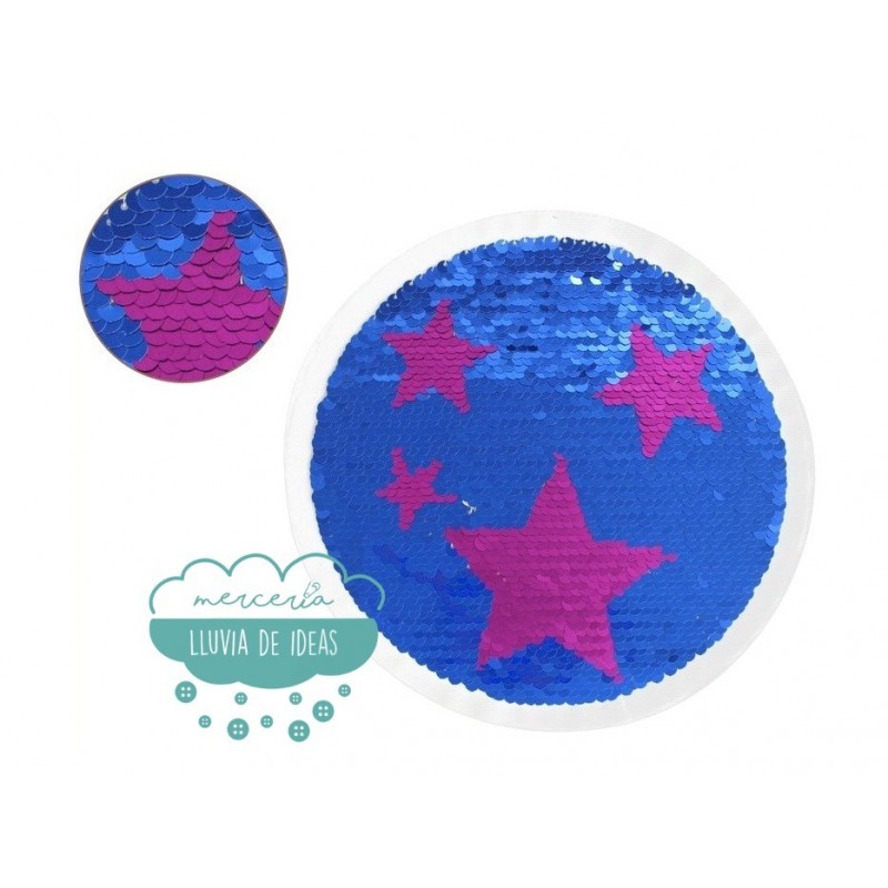 Aplicación lentejuelas reversibles - Círculo con estrellas