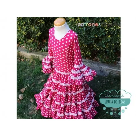 Patrones infantiles - Vestido de flamenca canastero para niña