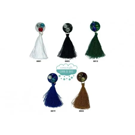 Aplique borlas con pedrería - Serie Crystal