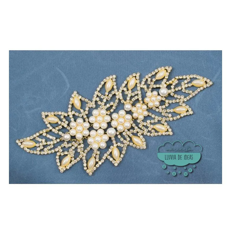 Aplicación de strass y perlas - Serie Bridget