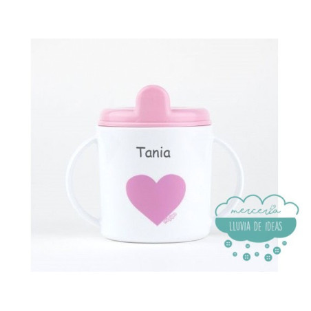 Taza antigoteo personalizada con asas