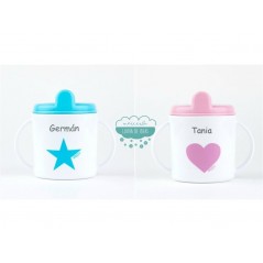 Taza antigoteo personalizada con asas