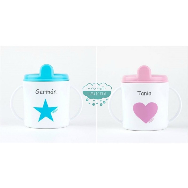 Taza antigoteo personalizada con asas