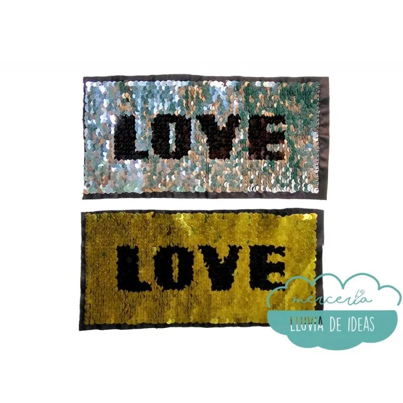 Aplicación lentejuelas reversibles - Serie Love Mercería Lluvia de Ideas