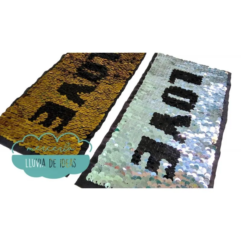 Aplicación lentejuelas reversibles - Serie Love Mercería Lluvia de Ideas