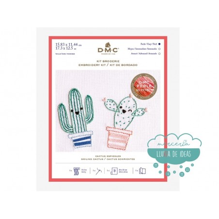 Kit de bordado DMC - Cactus sonrientes - AGOTADO TEMPORALMENTE