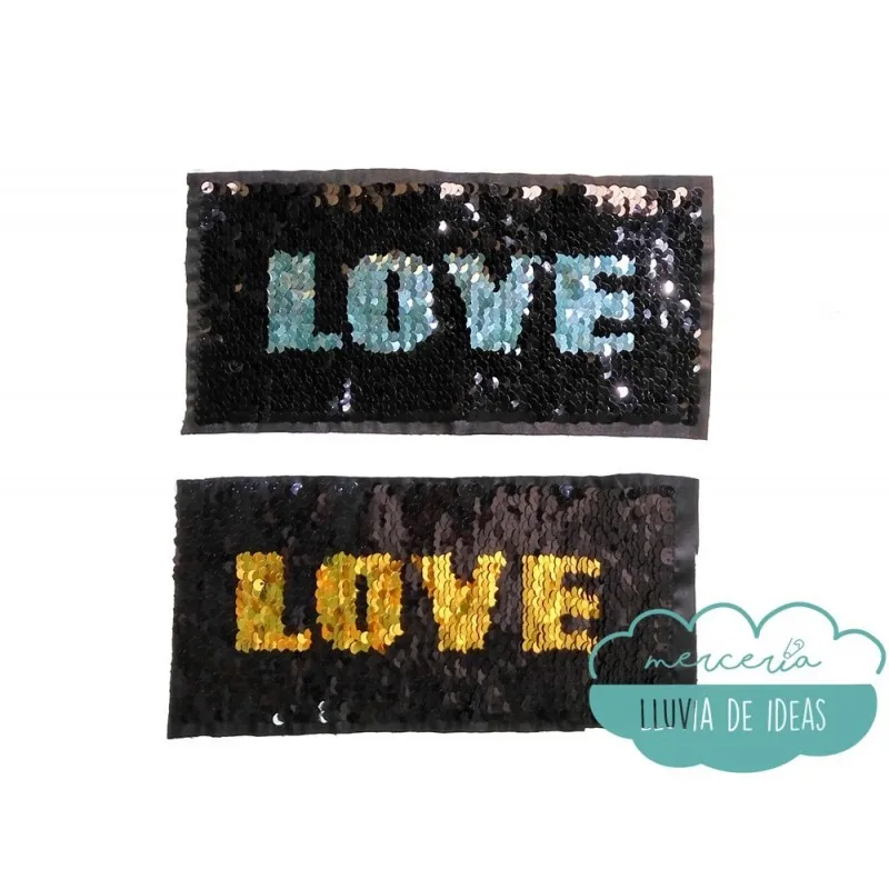 Aplicación lentejuelas reversibles - Serie Love Mercería Lluvia de Ideas