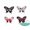 Aplicación bordada - Mariposas geométricas Mercería Lluvia de Ideas