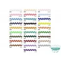Cinta Zig zag / picunela / ondulina / tripa de pollo - Ancho 1 cm. - Varios colores Mercería Lluvia de Ideas