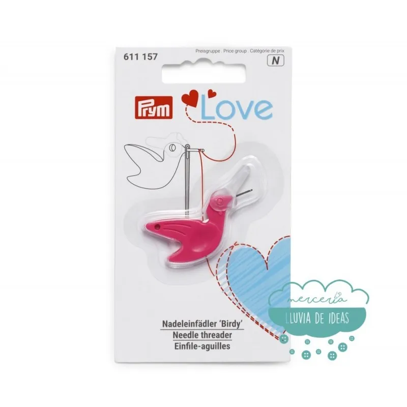 Enhebrador De Agujas Y Cortahilos Birdy - Prym Love Colección Pink