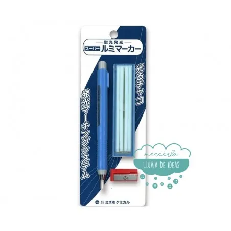 Set portaminas marcador invisible para luz ultravioleta