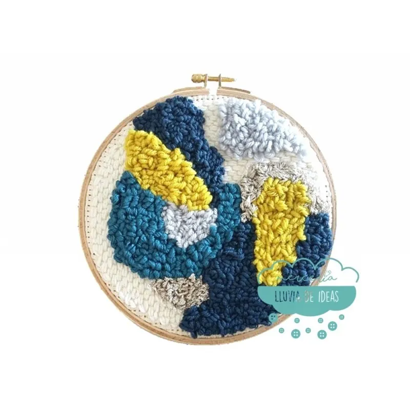 Punzón de madera (punch needle) + aguja de lana - DMC