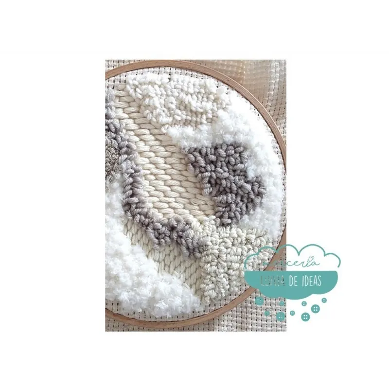 Punzón de madera (punch needle) + aguja de lana - DMC