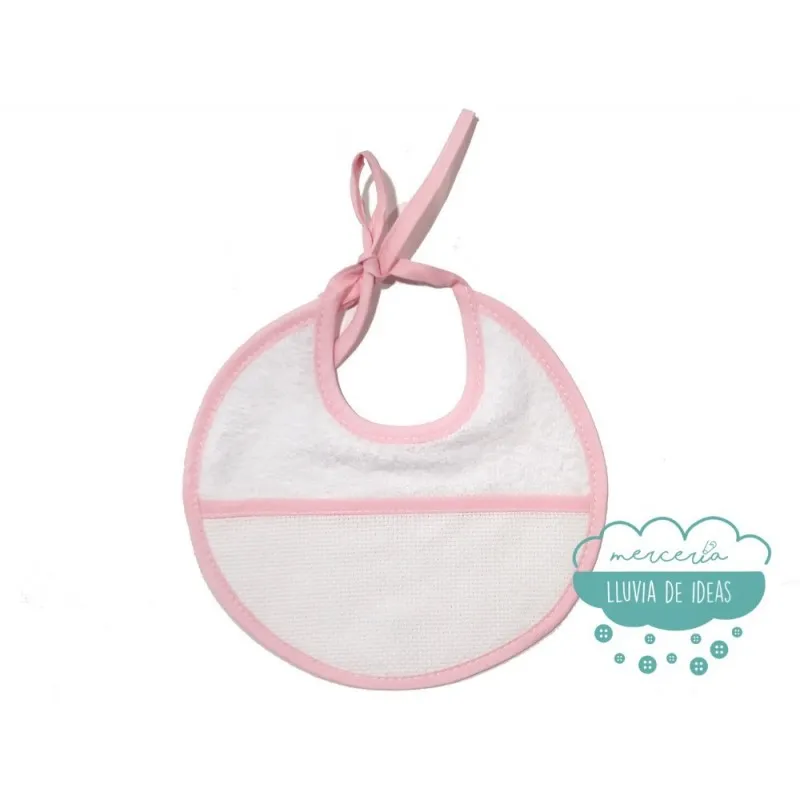 Babero de rizo para bordar a punto de cruz - Serie Itziar