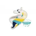 Parche Bordado Termoadhesivo - Serie Cabeza De Unicornio Melena Multicolor