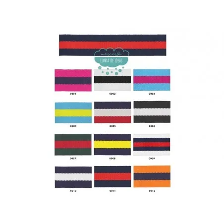 Cinta de mochila 30 mm. - Rayas Serie Lola