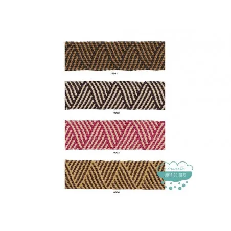 Elástico trenzado bicolor tipo rafia - Serie Ares