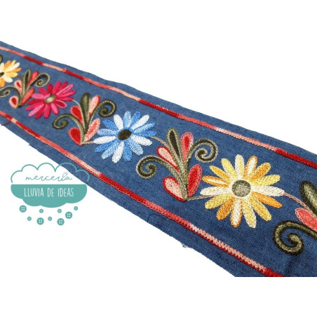 Pasamanería bordada tejana  - Serie Mabel