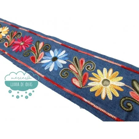 Pasamanería bordada tejana  - Serie Mabel