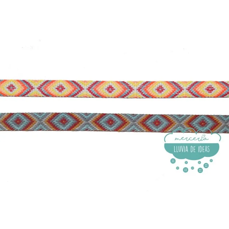 Tapacosturas étnicos tejidos multicolor - Serie Janet