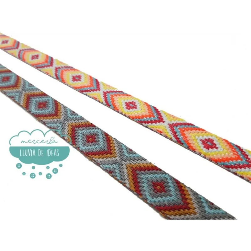 Tapacosturas étnicos tejidos multicolor - Serie Janet