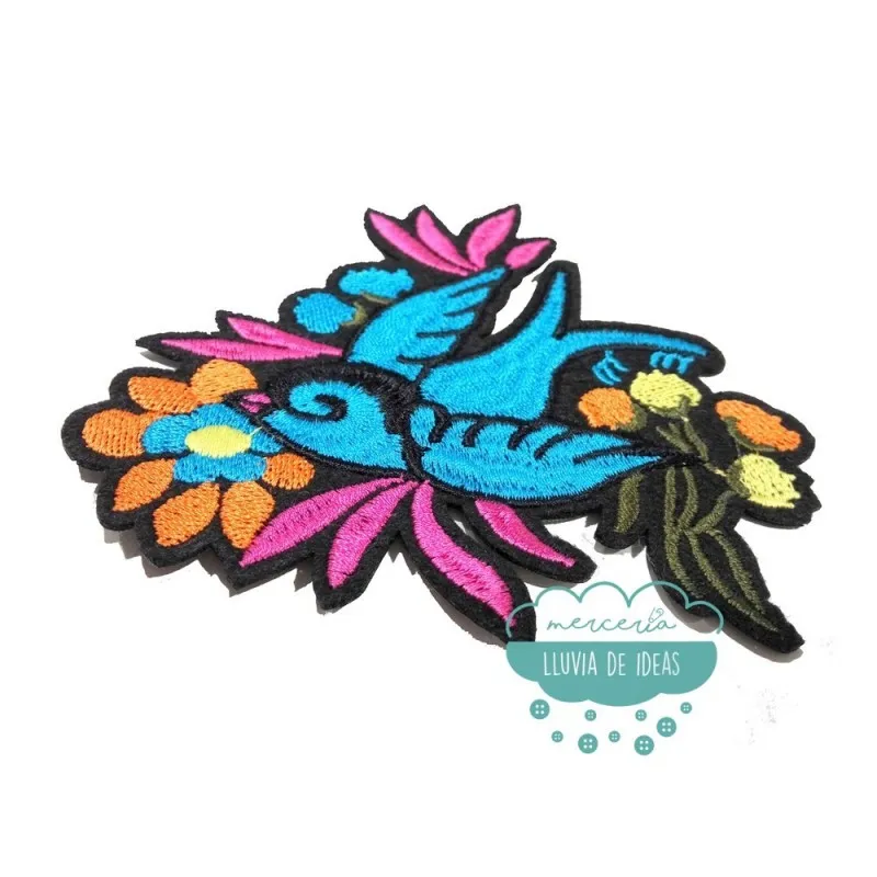 Parche bordado termoadhesivo - Golondrina turquesa - AGOTADO TEMPORALMENTE