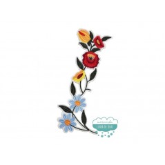 Parche bordado termoadhesivo - Flores variadas - Serie Ania
