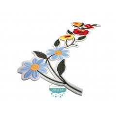 Parche bordado termoadhesivo - Flores variadas - Serie Ania