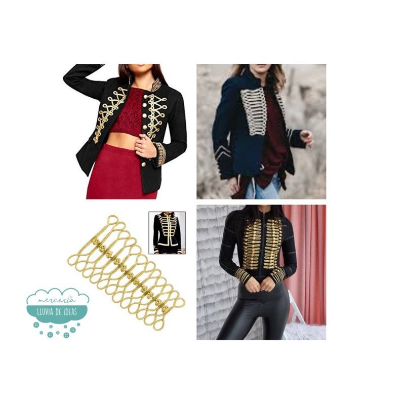 Aplicación pasamanería metalizada o aplicación guerrera - Serie Rusia