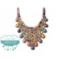 Collar de piedras multicolor termohadhesivo - Serie Esmeralda