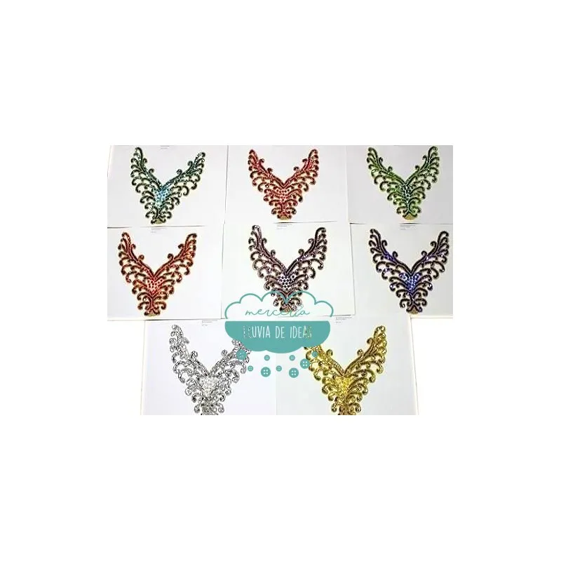 Aplicación lentejuelas y rocalla - Serie Faralae (Varios colores) Mercería Lluvia de Ideas