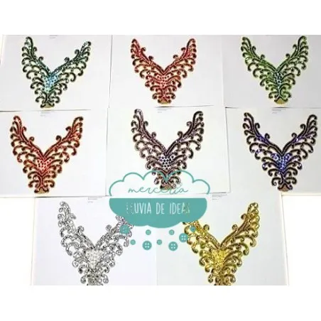 Aplicación lentejuelas y rocalla - Serie Faralae (Varios colores)