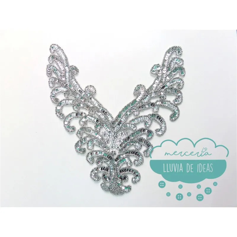 Aplicación lentejuelas y rocalla - Serie Faralae (Varios colores) Mercería Lluvia de Ideas