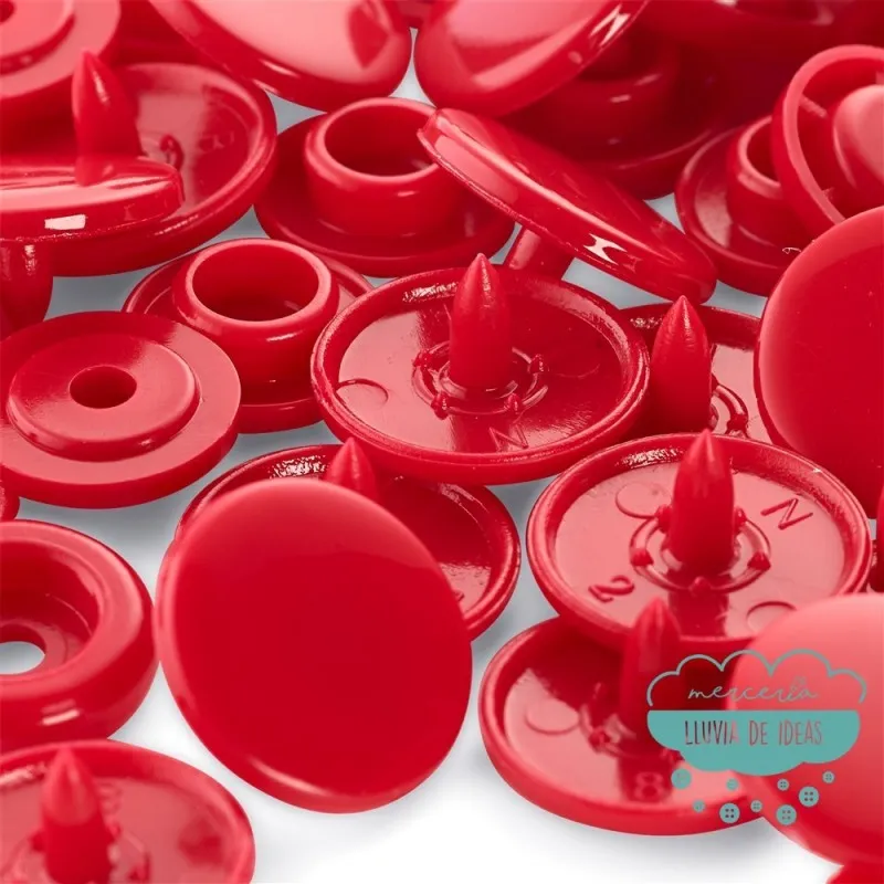 Botones De Presión O Snaps 393138 Rojo - Prym