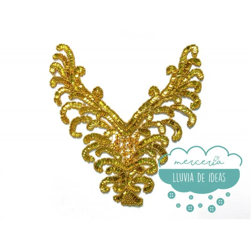 Aplicación lentejuelas y rocalla - Serie Faralae (Varios colores) Mercería Lluvia de Ideas