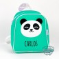 Mochila infantil personalizada - Panda color mint