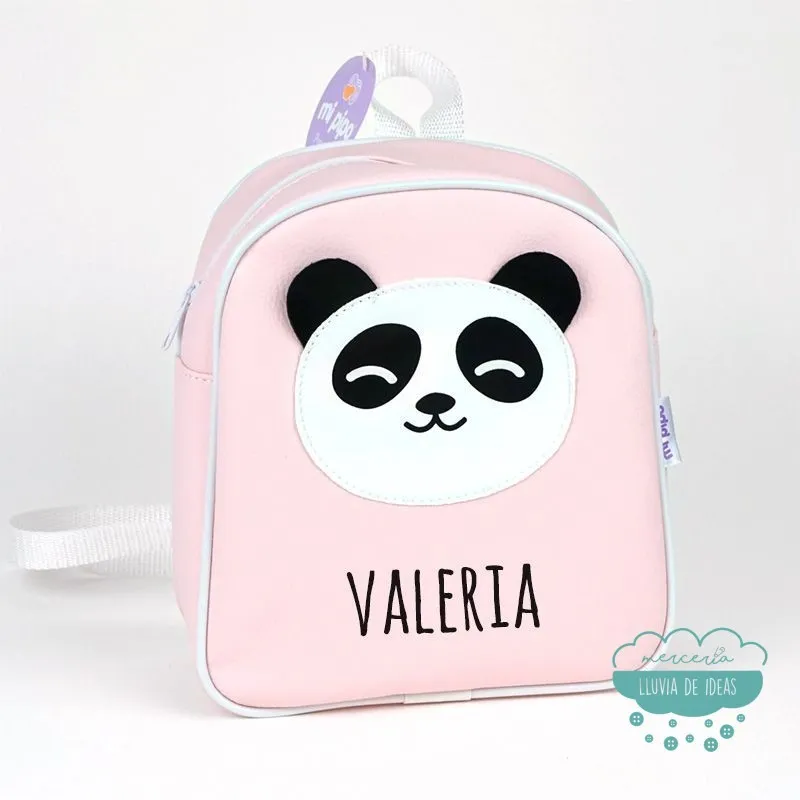 Mochila infantil personalizada - Panda color rosa Mi Pipo
