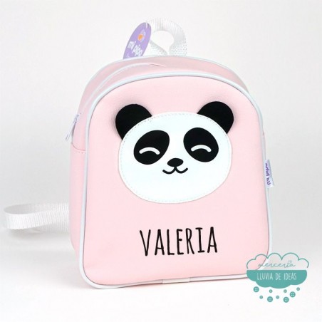 Mochila infantil personalizada - Panda color rosa