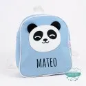 Mochila infantil personalizada - Panda color azul Mi Pipo