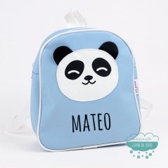 Mochila infantil personalizada - Panda color azul