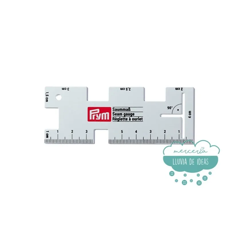 Regla de aluminio para medir costuras - Prym