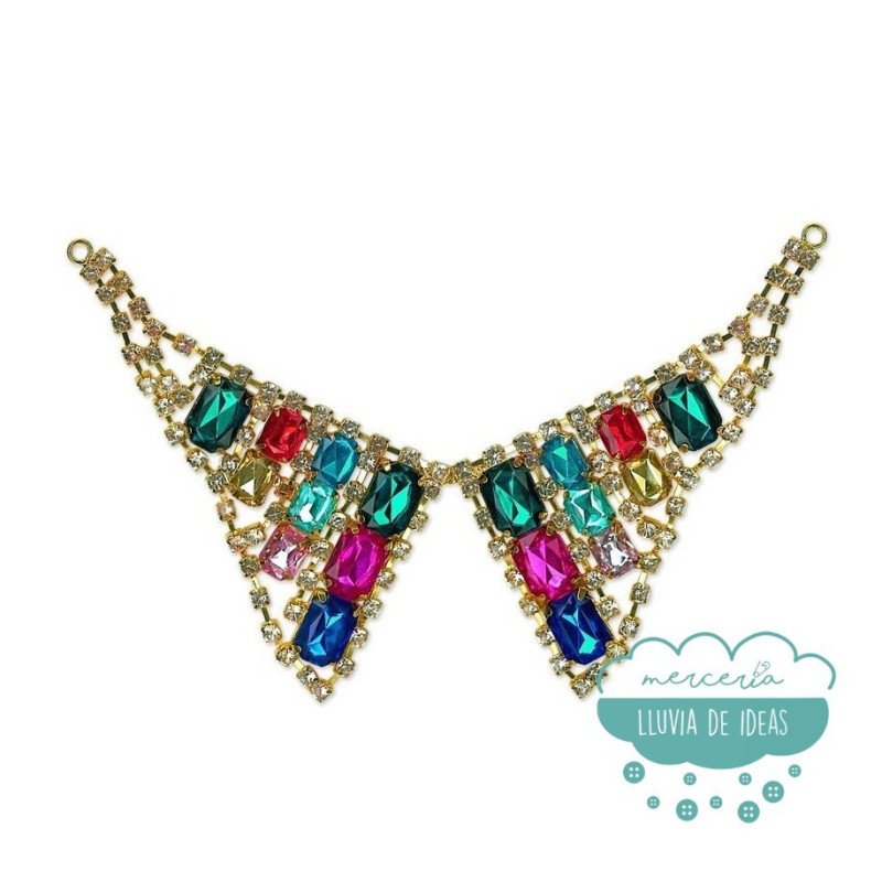 Aplicación de pedrería tipo cuello - Serie Lía