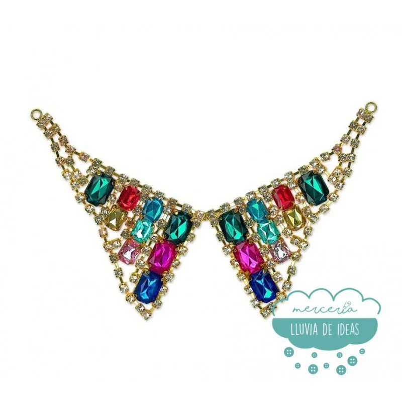 Aplicación de pedrería tipo cuello - Serie Lía