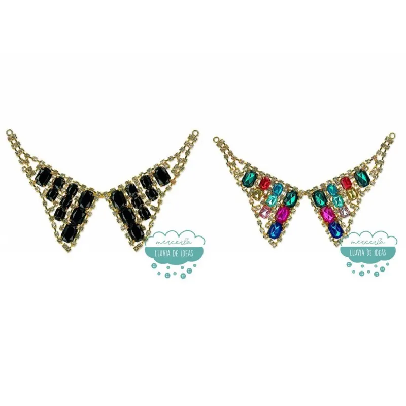 Aplicación de pedrería tipo cuello - Serie Lía