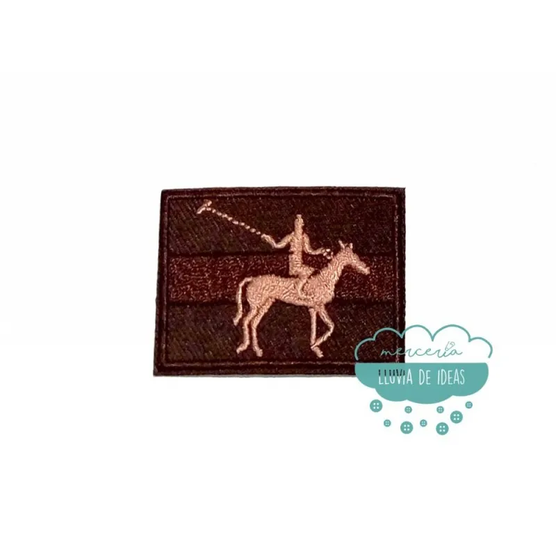 Parche bordado termoadhesivo - Serie Caballo rectangular