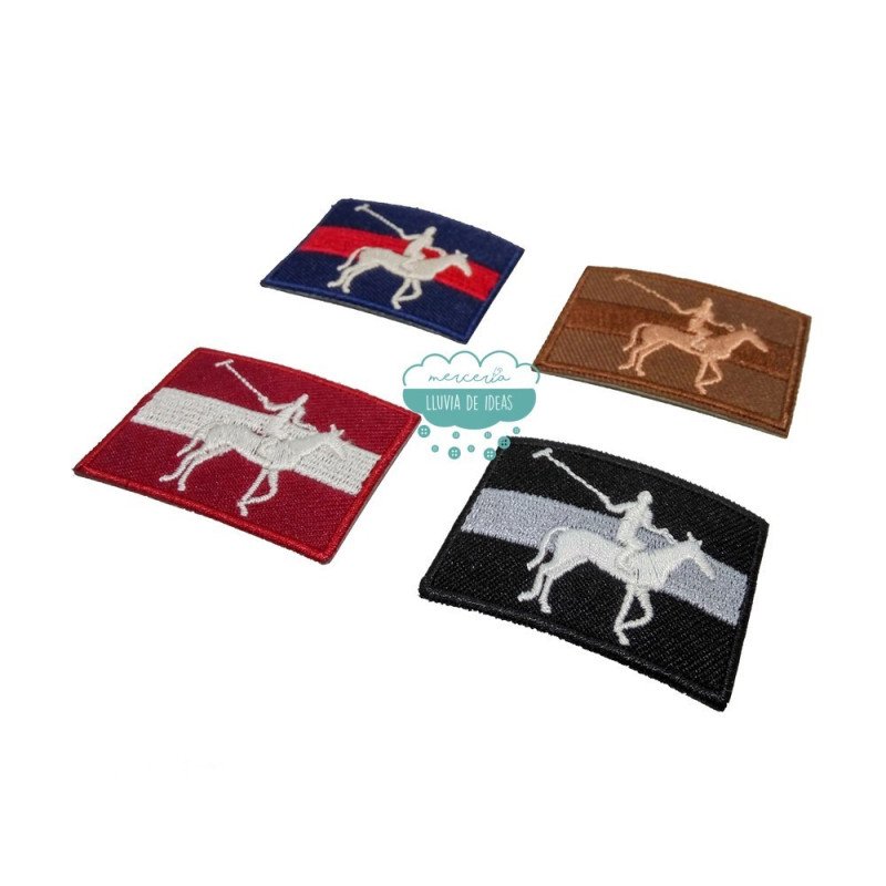 Parche bordado termoadhesivo - Serie Caballo rectangular