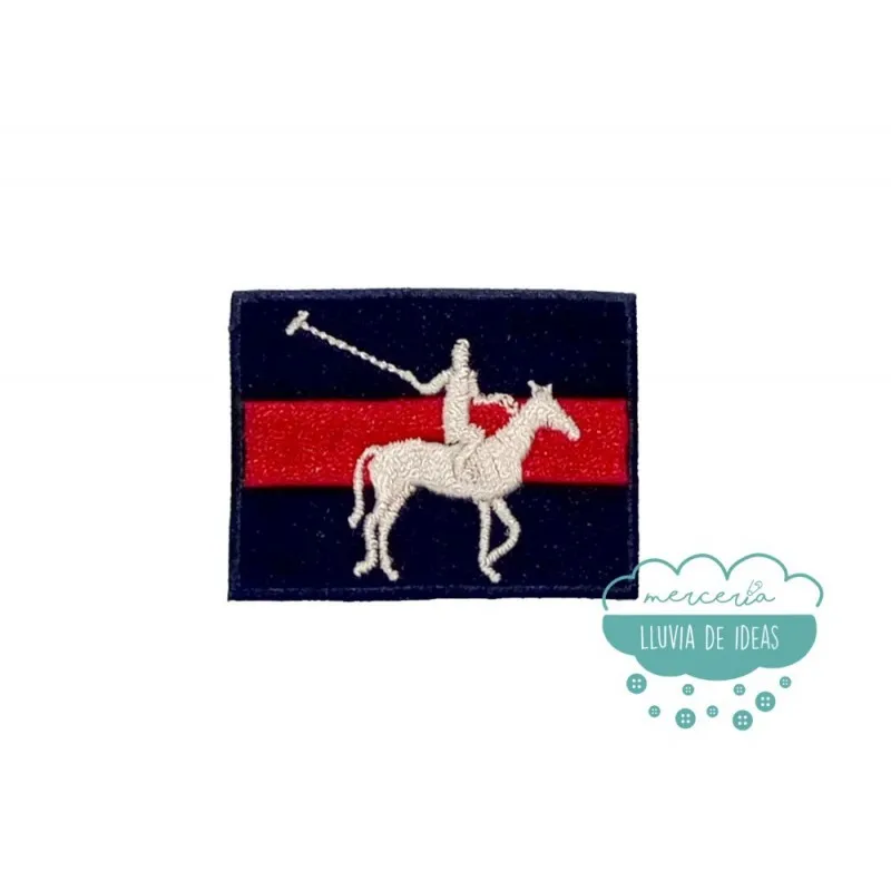 Parche bordado termoadhesivo - Serie Caballo rectangular
