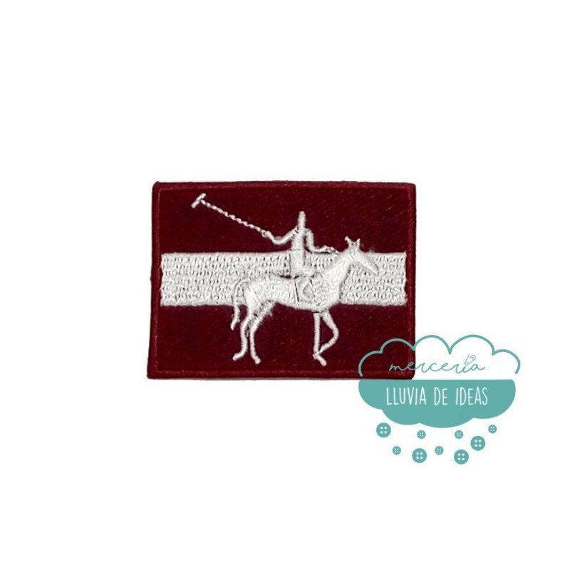 Parche bordado termoadhesivo - Serie Caballo rectangular
