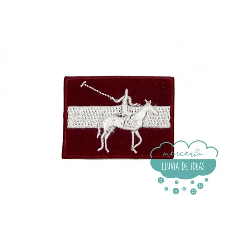 Parche bordado termoadhesivo - Serie Caballo rectangular