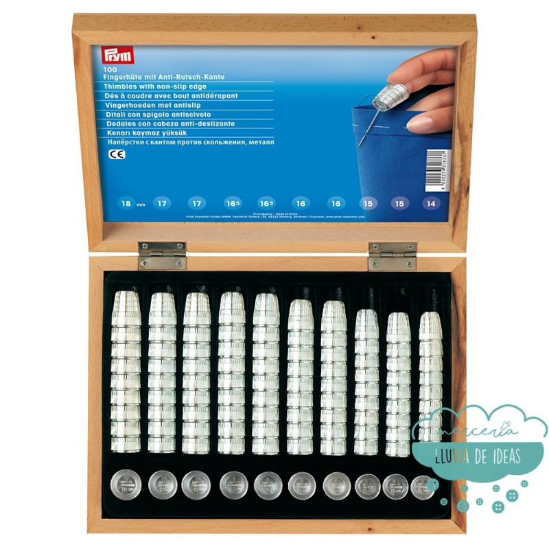 Dedal con borde antideslizante plateado - Prym